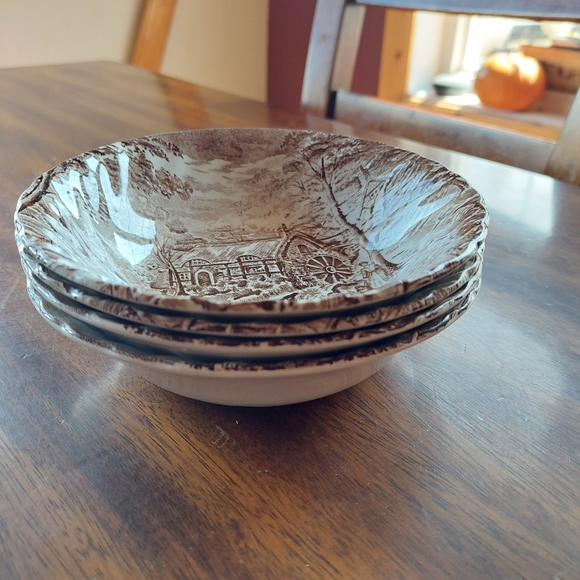 The Mill Alfred Meakin Set Of 4 Bowls Staffordshire England 1982 One is Chipped - Picture 5 of 5